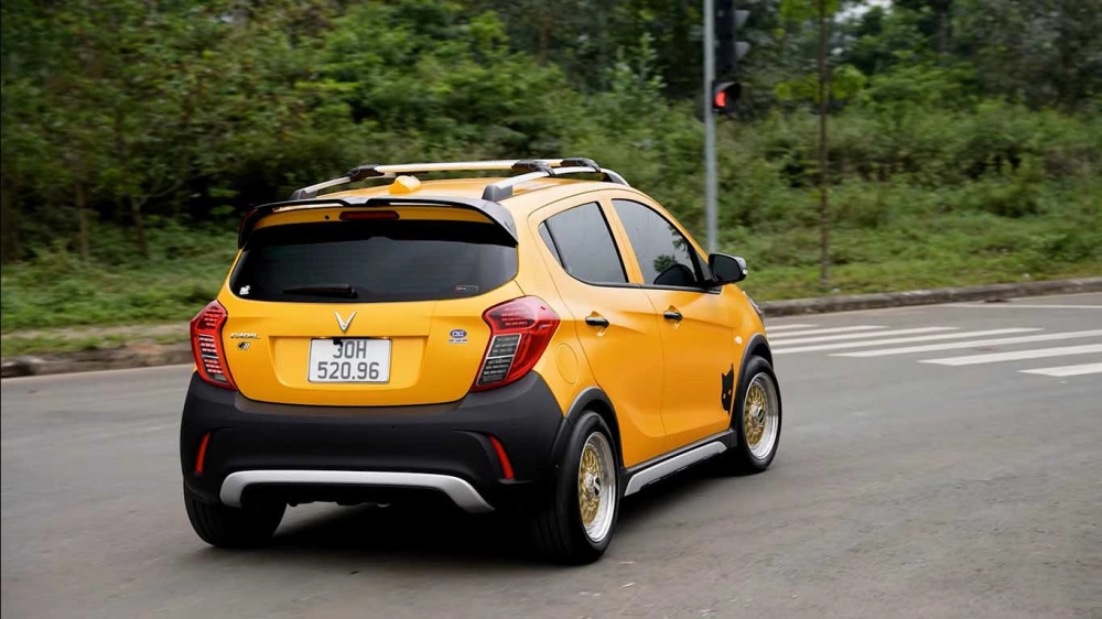 Fadil độ mâm đa chấu màu đồng thể thao tem dán sọc vàng đẹp