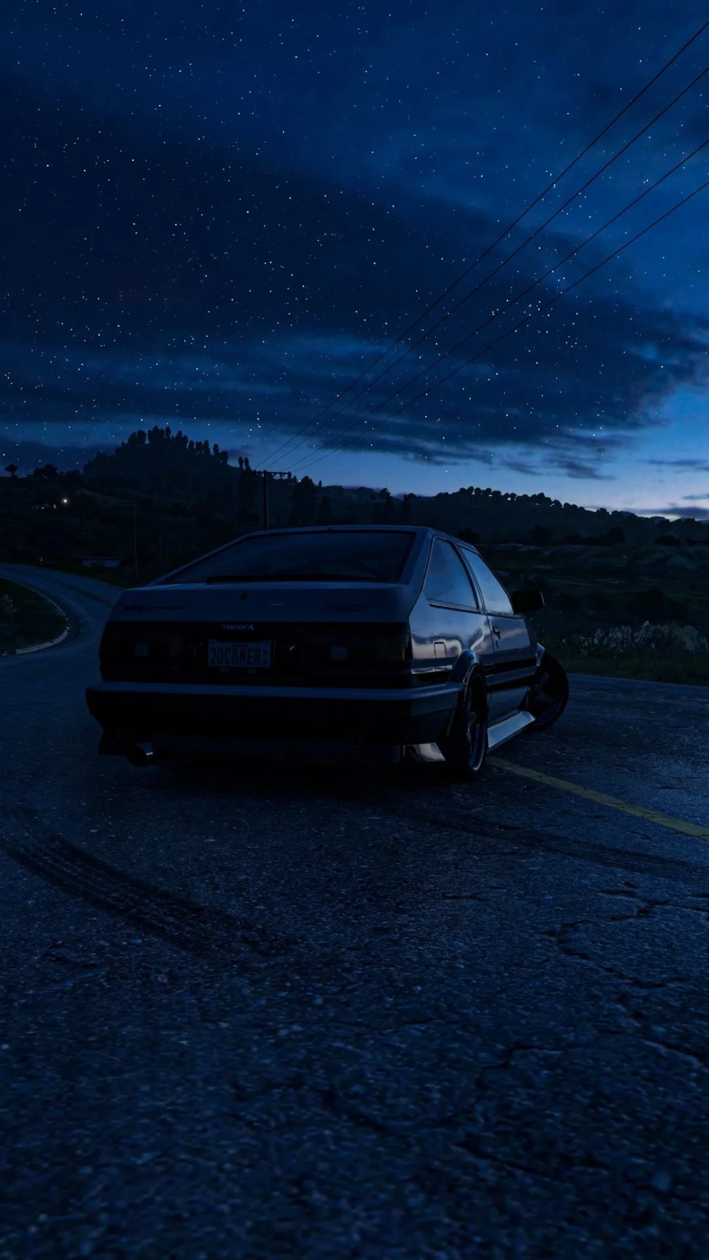 Hình ảnh sắc nét nhờ hình nền xe ban đêm hd