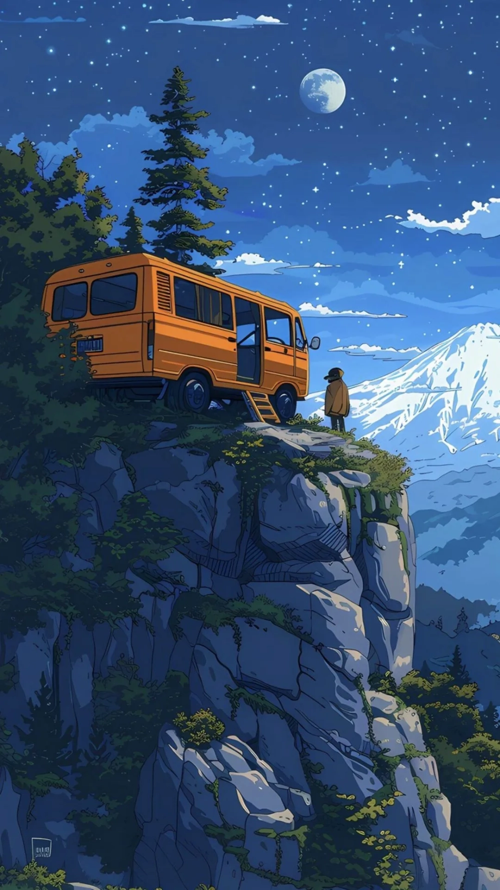 Biến màn hình với hình nền xe bus hiện đại đỉnh cao