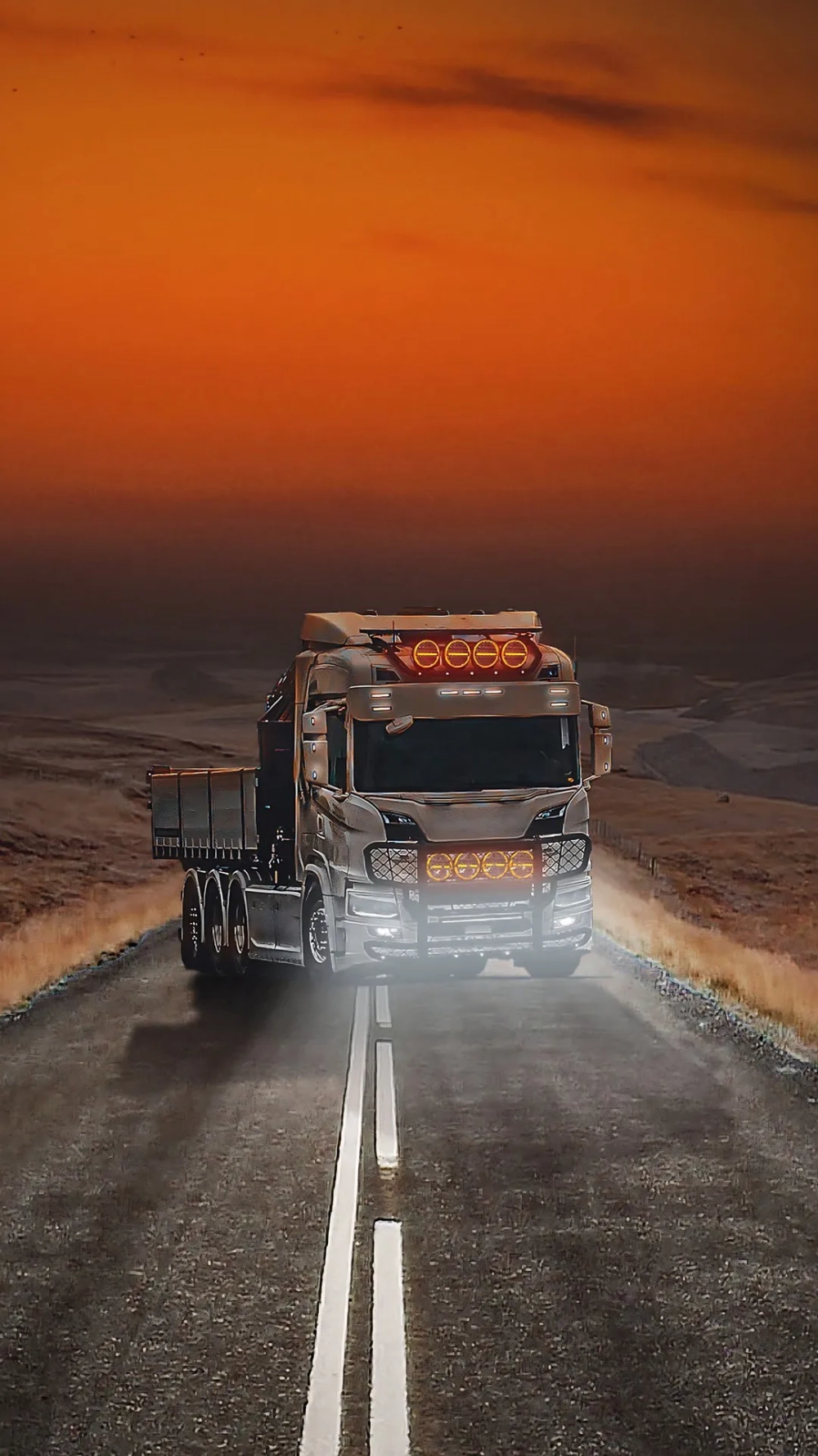 Cá tính mạnh mẽ cùng hình nền xe tải ngầu