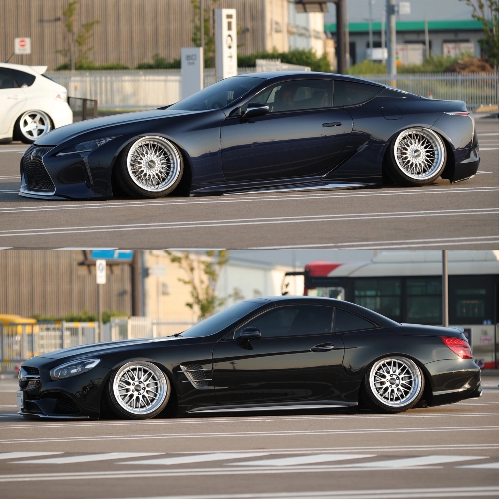 Cận cảnh BMW xanh dương độ mâm BBS bạc lòng sâu trong xưởng