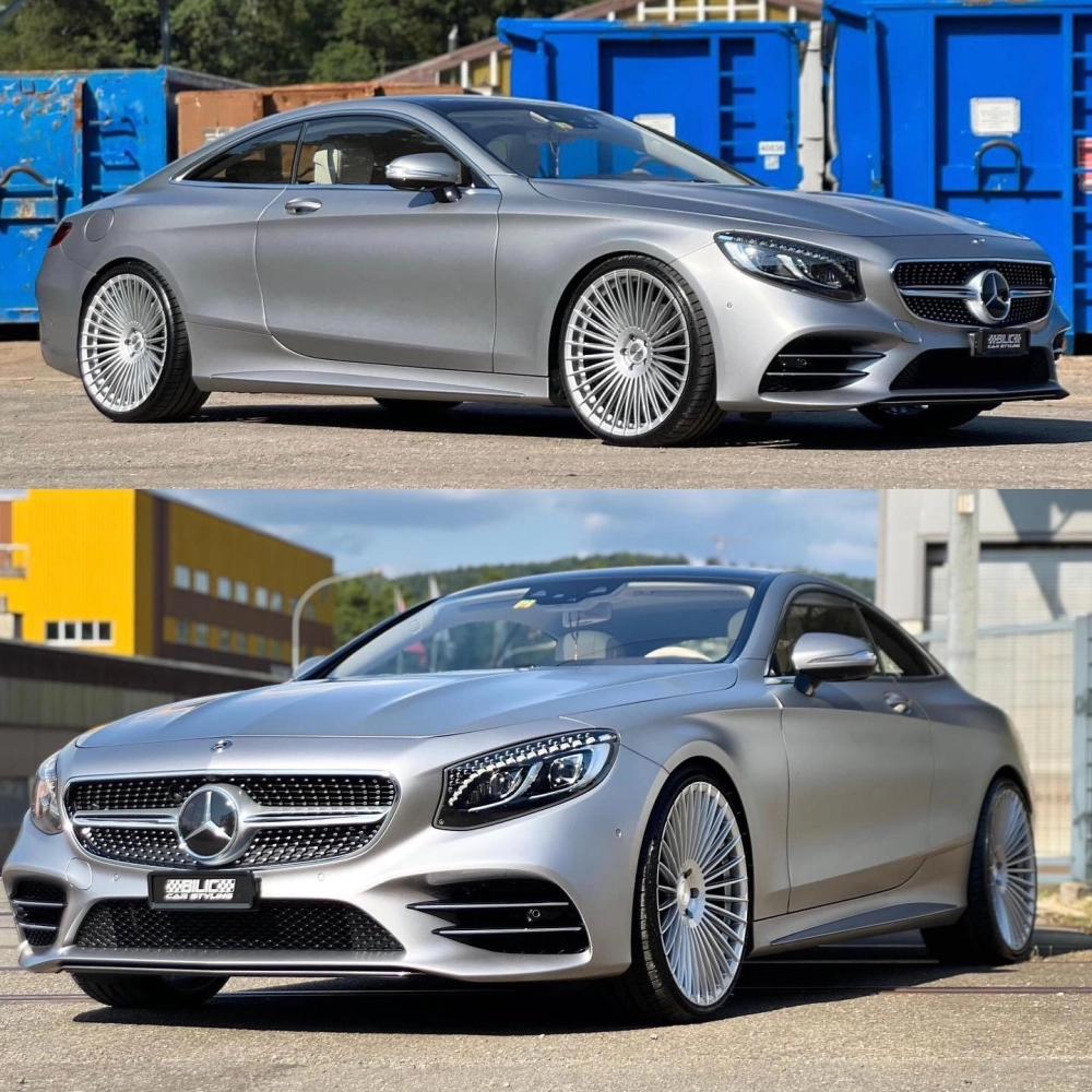 Mâm đa chấu kiểu cổ điển màu bạc sang trọng trên Mercedes Coupe