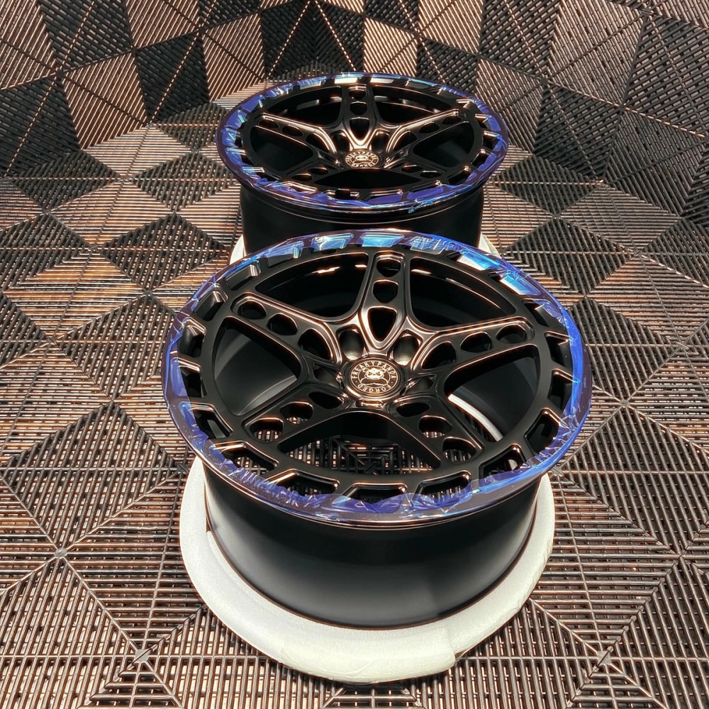 Mâm Forged đen phối viền đồng họa tiết 3D độc đáo cực lạ mắt