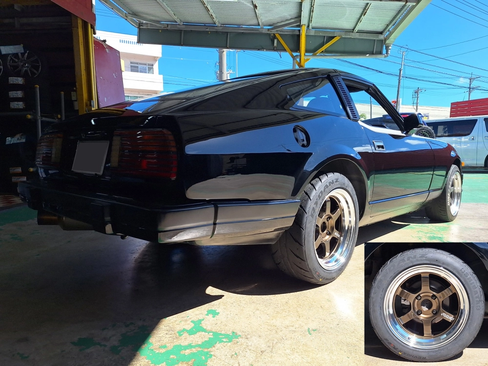 Xe Nissan cổ độ mâm TE37 màu đồng lòng sâu nhìn cực cuốn hút