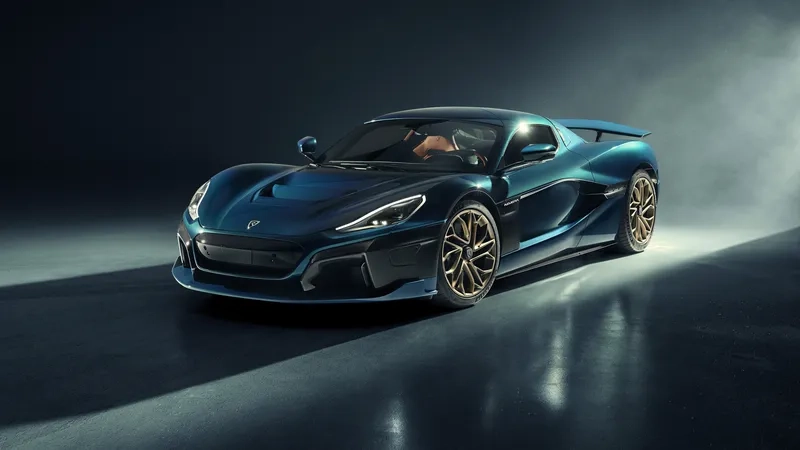 Ngắm rimac nevera góc sau đầy mạnh mẽ và thể thao