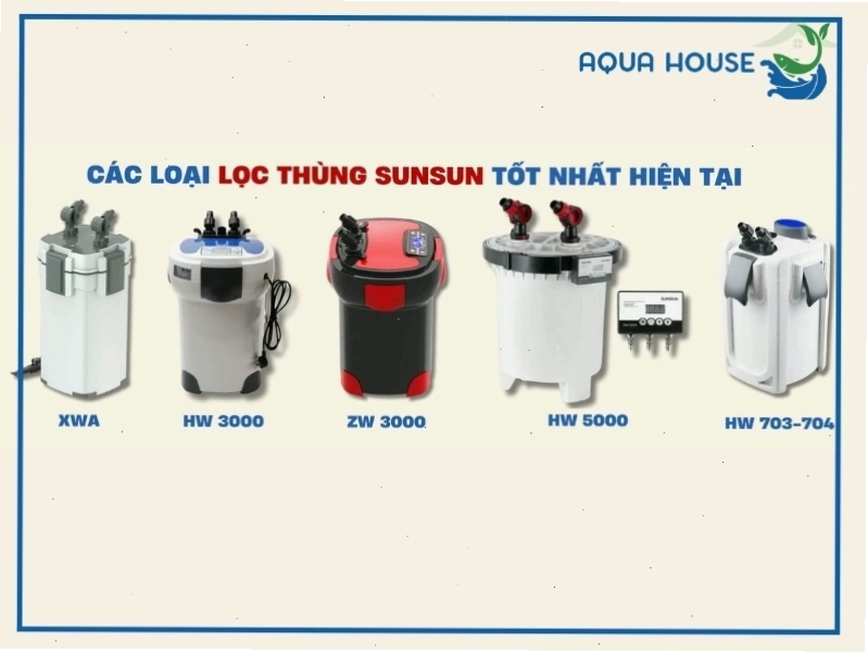 Các dòng máy lọc nước hồ cá chính hãng chất lượng cao