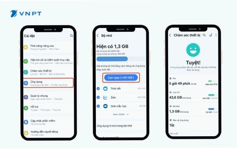 Các bước dọn dẹp bộ nhớ để làm điện thoại Samsung, Oppo mượt hơn