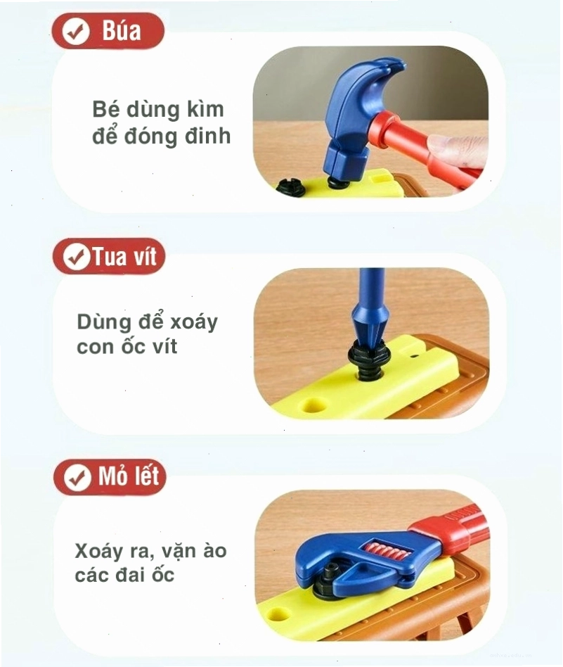 chibi chibi các dụng cụ sửa chữa phong cách hoạt hình đáng yêu