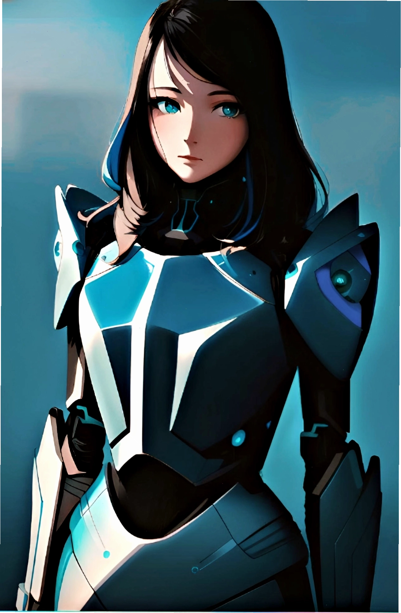 Sci-fi Anime Girl in a cinematic futuristic setting