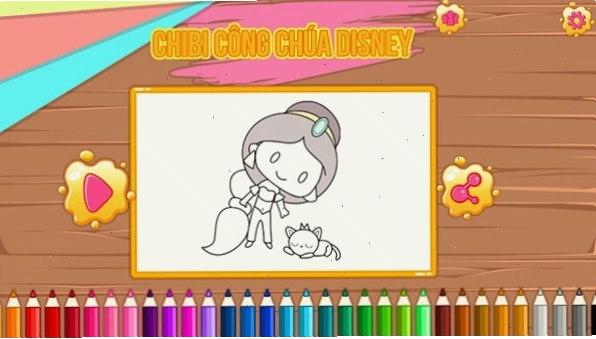 Vẽ chibi công chúa Disney đầy nghệ thuật