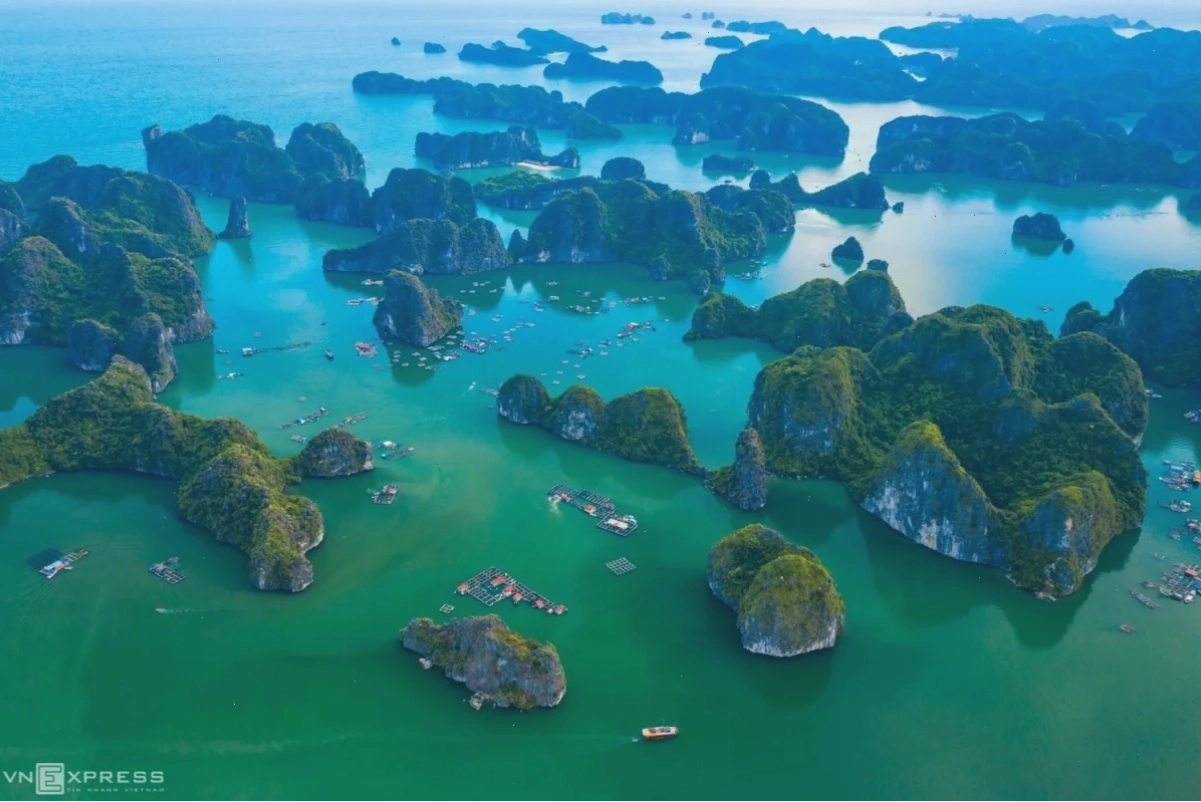 Hoạt động chèo thuyền trong tour khám phá Vịnh Lan Hạ